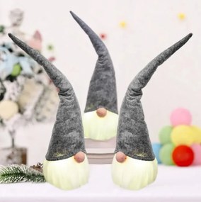 Vianočný škriatok Led YX039 sivý