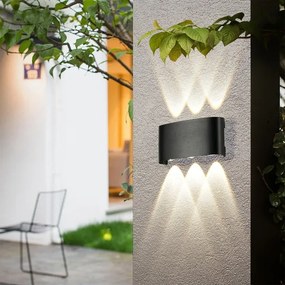 Brilagi - LED Vonkajšie nástenné svietidlo FLAREBOX LED/6W/230V čierna IP65