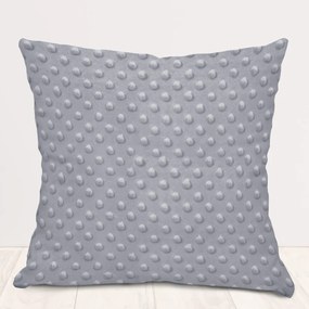 Biante Detská obliečka na vankúš Minky 3D bodky MKP-048 Sivá 40 x 40 cm