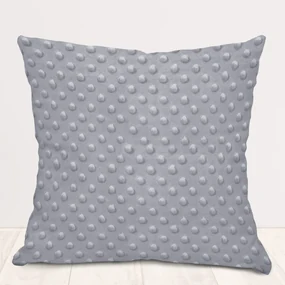 Biante Detská obliečka na vankúš Minky 3D bodky MKP-048 Sivá 50 x 70 cm