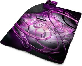 Sablio Plážová deka Fialová abstrakcia: 200x140 cm