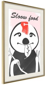Artgeist Plagát - Sloth Trendsetter [Poster] Veľkosť: 20x30, Verzia: Zlatý rám s passe-partout