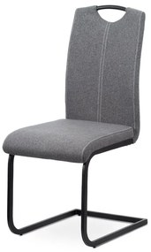 Jedálenská stolička v modernom štýle v sivej látke