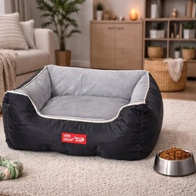 Pelech pre psa / mačku L - sivo-čierny