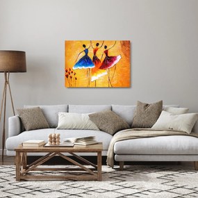 Sklenený obraz - Olejomaľba, baletky (70x50 cm)