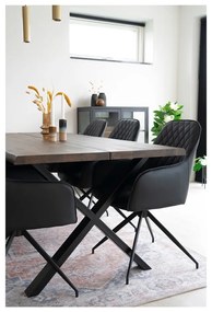 Čierne čalúnené jedálenské kreslo Harbo – House Nordic