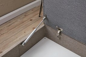 Rohová sedací souprava Eva 210 cm s taburetem šedá levá