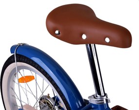 RoyalBaby Roztomilý mestský detský bicykel s košíkom Eurocle 18 palcov RB18B-38 modrý