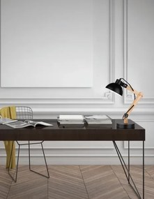 Drevená stolová lampa Lila čierna