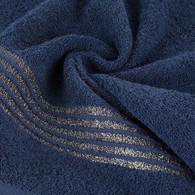 BAVLNENÝ UTERÁK LILA 50X90 CM TMAVOMODRÁ