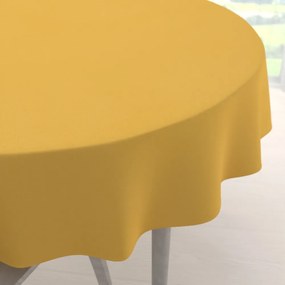 Biante Veľký dekoračný okrúhly obrus BKU-109 Horčicový Ø 220 cm
