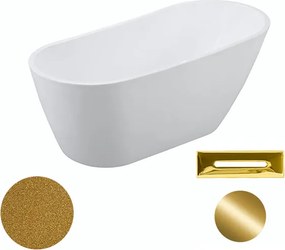 Besco Akrylátová voľne stojaca vaňa Melody Glam Z 150x80 (170x80) BESCO-Typ výpuste: Click-Clack s prepadom, čierna, BESCO-Rozmery: 170x80, BESCO-Far…