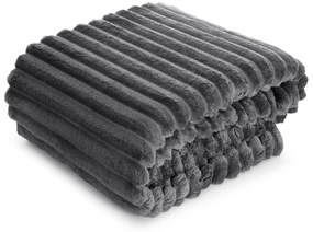 DEKA Z MIKROFLANELU SOFT 70X160 CM SIVÁ