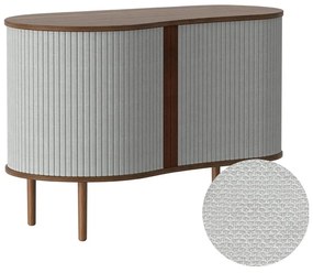 Sivo-hnedá nízka komoda v dekore duba s posuvnými dverami 100x67 cm Audacious – UMAGE