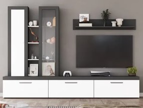 Obývacia stena Orion, antracit/biela%