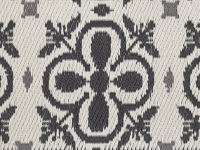Vonkajší koberec 120 x 180 cm čierna/biela NELLUR Beliani