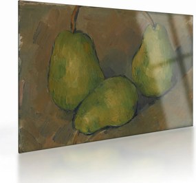 Sklenený obraz - Paul Cézanne, Three Pears, reprodukcia (70x50 cm)