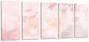 5-dielny obraz jesenné listy v ružovom nádychu Varianta: 200x100
