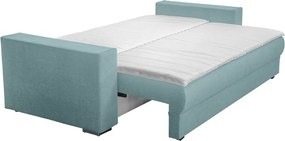 Pohovka rozkladacia na lôžko Genf, modrá aqua látka