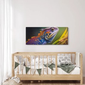 Obraz - Sfarbený leguán (120x50 cm)