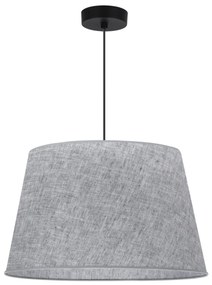 Závesné svietidlo Len1, 1x šedé textilné tienidlo, (fi 44 cm), b