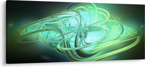 Obraz zelenej abstrakcie (120x50 cm)