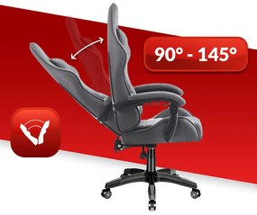 Herná stolička HC-1003 sivá látková