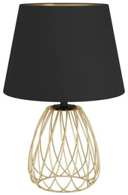 Eglo 390039 - Stolná lampa JAZMINIA 1xE27/40W/230V čierna/zlatá