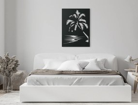 drevko Drevený obraz Večerný príliv Rozmer obrazu: 44,5 x 32,5 cm, Farba dekorácie: Čierna