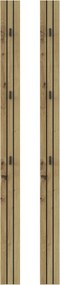 XXXLutz VEŠIAKOVÝ PANEL, čierna, dub artisan, 13/160/1,6 cm Xora - Vešiakové steny - 000003012903