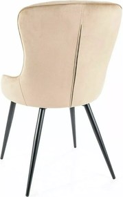 SI Lotosová zamatová stolička béžová
