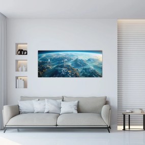 Obraz - Pohľad z vesmíru (120x50 cm)