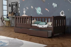 Detská posteľ z masívu borovice BEN so šuplíkmi - 200x90 cm