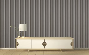 Drevený akustický panel, 2400 x 600 mm, čierny podklad, balenie 5 ks, dub grafitový