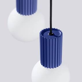 Závesné svietidlo Halo, 3x biele sklenené tienidlo, bl, o