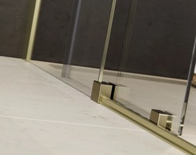 Besco Sprchovací kút Walk-In VAYO GOLD 90 (100, 110, 120, 130, 140), výška 200 cm - bez vaničky BESCO-Rozmery: šírka: 90