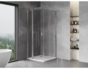 Mexen Mist T, sprchový kút s krídlovými dverami, 95 x 95 cm, 8mm číre sklo, chrómový profil, 8A4T-095-095-01-00