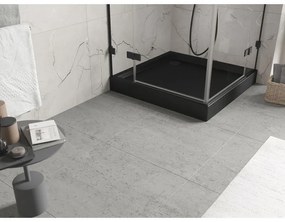 Mexen Flow+, štvorcová sprchová vanička 70 x 70 cm, čierna matná, 46S7070H