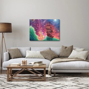 Obraz - Loď s vesmírnou oblohou (70x50 cm)