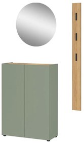 Svetlozelená predsieňová zostava v dekore duba 104x200x33 cm Alviano – Germania