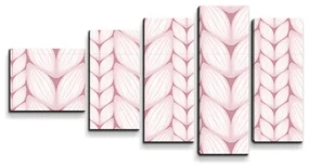 Sablio Obraz - 5-dílný Pletenie vo fuksiovej farbe - 100x60 cm