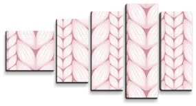 Sablio Obraz - 5-dílný Pletenie vo fuksiovej farbe - 100x60 cm