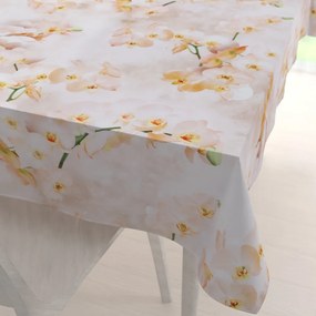 Biante Teflónový obdĺžnikový obrus TF-045 Orchidey na béžovom 140x220 cm