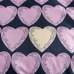 Obliečky z mikrovlákna VIOLET HEARTS svetlo fialové Rozmer obliečky: 2 ks 70 x 80 cm | 160 x 200 cm