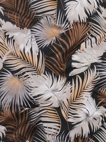 Saténová obliečka na vankúš 40 x 60 cm - Taisa čierno/zlatá