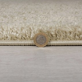 Flair Rugs koberce Kusový koberec Shaggy Teddy Natural kruh - 133x133 (priemer) kruh cm