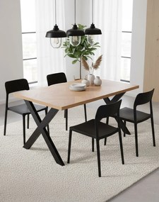 Stôl Bjorn (Nat 140 cm) – prírodný dub, rybia kosť