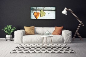 Obraz na plátne Srdce drevo umenie 140x70 cm