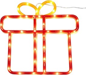 Nástenné LED svietidlo Vianočný darček s mašľou – 31*3*33 cm