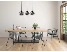 Luster na lanku SOLO BLACK 3xE27/60W/230V